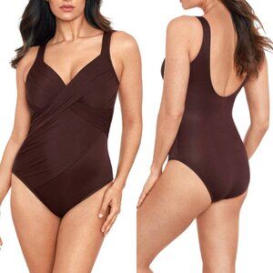Miraclesuit Brown One Piece Swimsuit